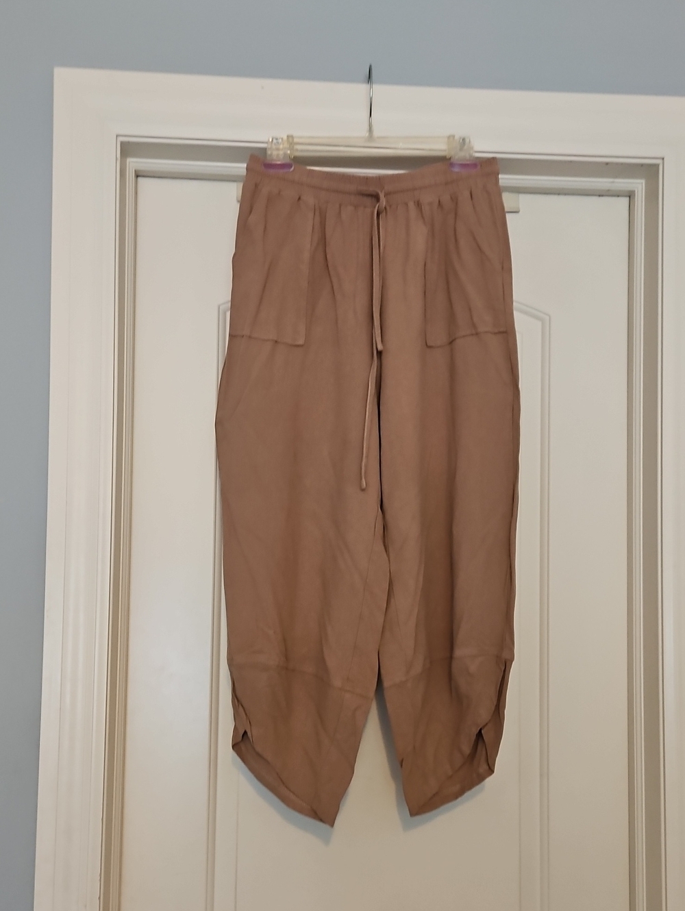 Amazon Women's Ankle Cropped Drawstring Pants - Brown